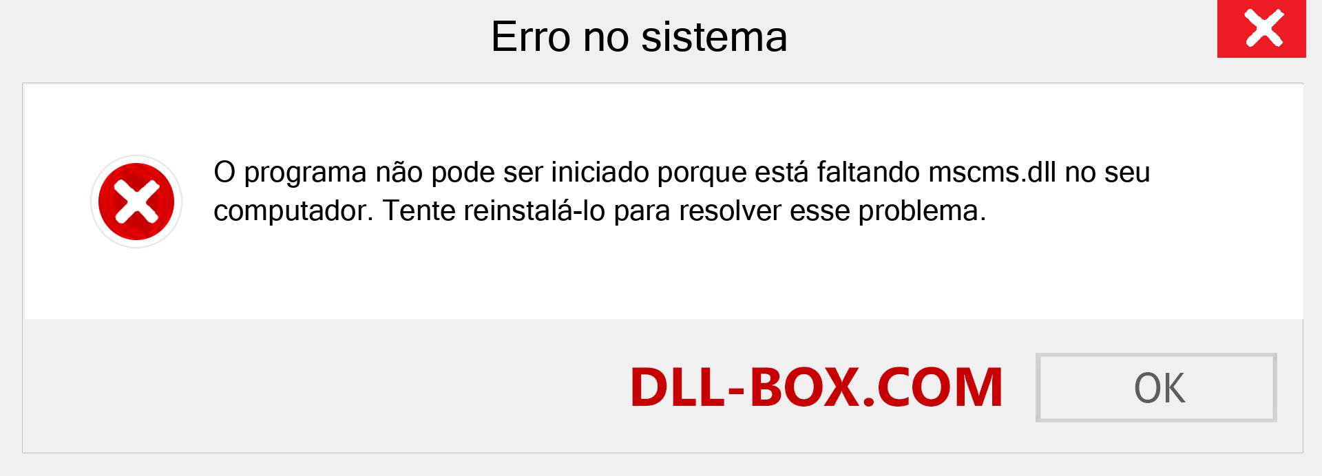 Arquivo mscms.dll ausente ?. Download para Windows 7, 8, 10 - Correção de erro ausente mscms dll no Windows, fotos, imagens